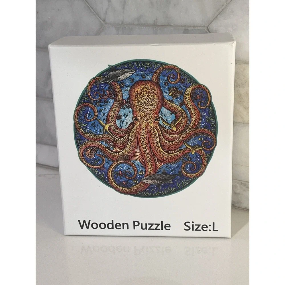 Wooden Jigsaw Puzzles for Adults, Octopus Style Wooden Jigsaw Puzzles Gifts